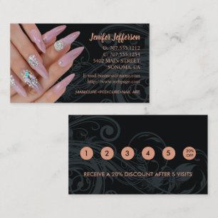 Nail Salon Loyalty Korting Visitekaartje