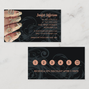 Nail Salon Loyalty Korting Visitekaartje
