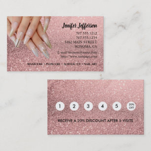 Nail Salon Loyalty Korting Visitekaartje