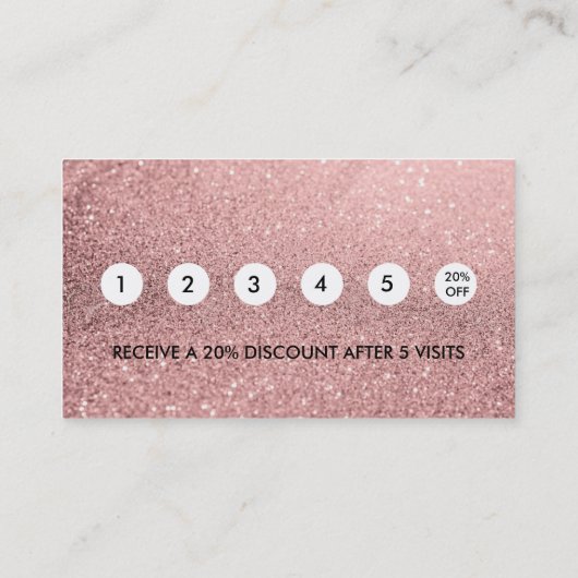 Nail Salon Loyalty Korting Visitekaartje (Achterkant)