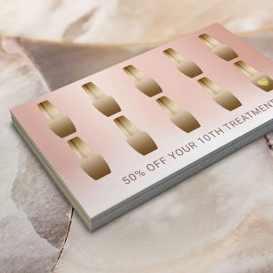 Nail Salon Makeup Artiest Manicurist Roos Gold Klantenkaartje