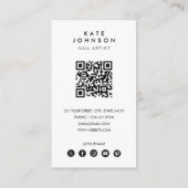 Nail Salon Makeup Artiest Photo QR Code Visitekaartje (Achterkant)