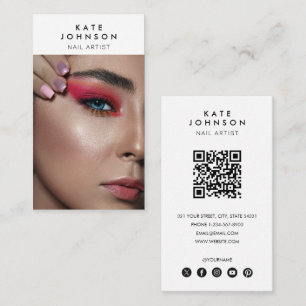 Nail Salon Makeup Artiest Photo QR Code Visitekaartje