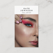 Nail Salon Makeup Artiest Photo QR Code Visitekaartje (Voorkant)