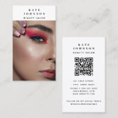 Nail Salon Makeup Artiest Photo QR Code Visitekaartje (Voorkant / Achterkant)