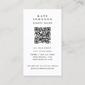 Nail Salon Makeup Artiest Photo QR Code Visitekaartje (Achterkant)