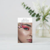 Nail Salon Makeup Artiest Photo QR Code Visitekaartje (Staand voorkant)