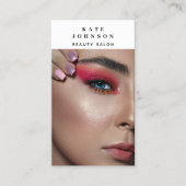 Nail Salon Makeup Artiest Photo QR Code Visitekaartje (Voorkant)