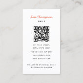 Nail Salon Makeup Artist Photo QR Code Script Visitekaartje (Achterkant)