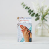 Nail Salon Makeup Artist Photo QR Code Script Visitekaartje (Staand voorkant)
