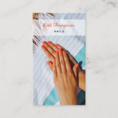 Nail Salon Makeup Artist Photo QR Code Script Visitekaartje (Voorkant)