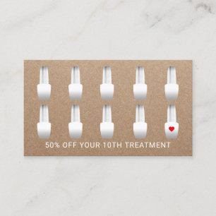 Nail Salon Makeup kunstenaar Rustic Kraft Klantenkaartje