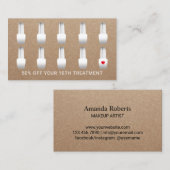 Nail Salon Makeup kunstenaar Rustic Kraft Klantenkaartje (Voorkant / Achterkant)