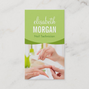 Nail Salon Manicure SPA Natuur Groene Floral Class Visitekaartje