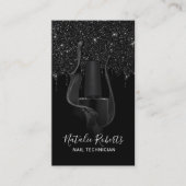 Nail Salon Manicurist Black Glitter drijft Loyalty (Voorkant)