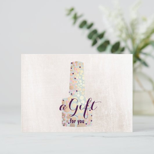 Nail Salon Manicurist Cadeaubon (Staand voorkant)