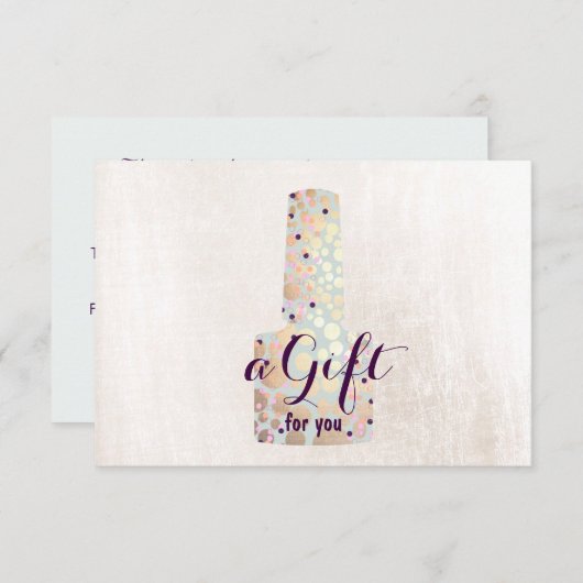 Nail Salon Manicurist Cadeaubon (Voorkant / Achterkant)