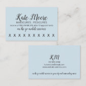 Nail Salon Manicurist Customer Loyalty Punch Kaart (Voorkant / Achterkant)