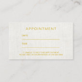 Nail Salon Manicurist Gold Script Appointment Afsprakenkaartje (Achterkant)