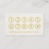 Nail Salon Manicurist Gold Script Loyalty Punch (Achterkant)