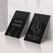 Nail Salon Manicurist Modern Black Glitter Drivers