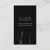 Nail Salon Manicurist Modern Black & Gold Visitekaartje (Achterkant)