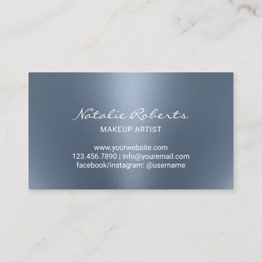 Nail Salon Manicurist Modern Dusty Blue Loyalty (Achterkant)