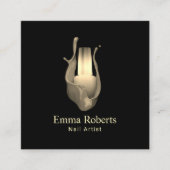 Nail Salon Manicurist Modern Gold Poolse fles Vierkante Visitekaartje (Voorkant)