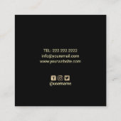 Nail Salon Manicurist Modern Gold Poolse fles Vierkante Visitekaartje (Achterkant)