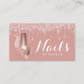 Nail Salon Manicurist Modern Roos Gold Drivers Klantenkaartje (Voorkant)