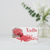 Nail Salon Manicurist Polish Bottle Visitekaartje (Staand voorkant)