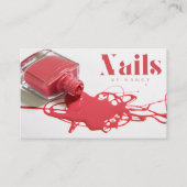 Nail Salon Manicurist Polish Bottle Visitekaartje (Voorkant)