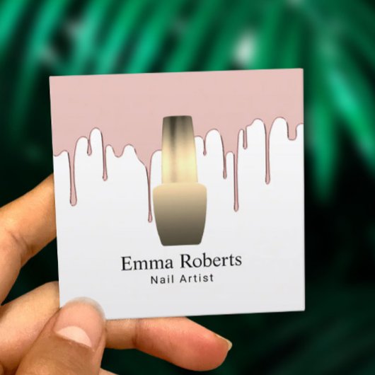 Nail Salon Manicurist Roos Gold Driving Vierkante Visitekaartje