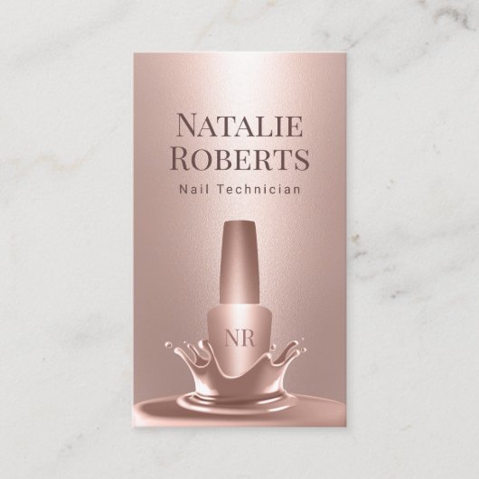 Nail Salon Manicurist Roos Gold Poland Splash Visitekaartje (Voorkant)