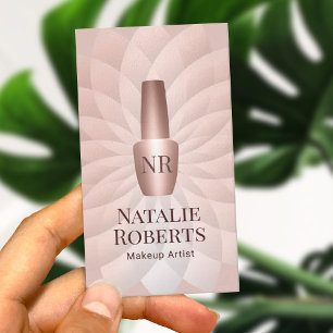 Nail Salon Manicurist Roos Gold Poolse fles Visitekaartje