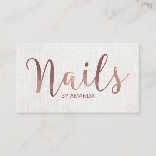 Nail Salon Manicurist Roos Gold Script Loyalty (Voorkant)