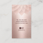 Nail Salon Manicurist Roos Gouden Poolse flesje Visitekaartje (Achterkant)