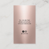 Nail Salon Manicurist Rose Gold Polish Splash #2 Visitekaartje (Achterkant)