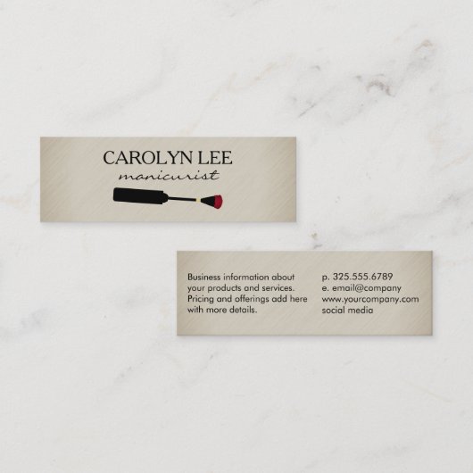 Nail Salon Mini Visitekaartje (Voorkant / Achterkant)
