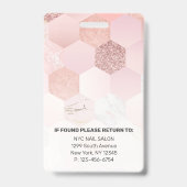Nail Salon | Modern Employee Photo ID Badge (Achterkant)
