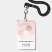 Nail Salon | Modern Employee Photo ID Badge (Achterkant met lanyard)