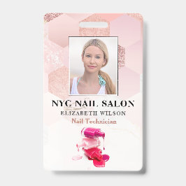Nail Salon  | Modern Employee Photo ID Badge