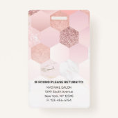 Nail Salon  | Modern Employee Photo ID Badge (Achterkant)