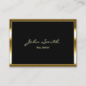 Nail Salon Modern Gold Framed Elegant Makeup Visitekaartje (Voorkant)
