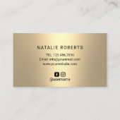 Nail Salon Modern Gold Glitter Drift Manicurist Visitekaartje (Achterkant)