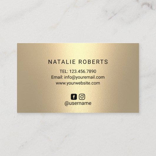 Nail Salon Modern Gold Glitter Drift Manicurist Visitekaartje (Achterkant)