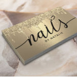 Nail Salon Modern Gold Glitter Drift Manicurist Visitekaartje<br><div class="desc">Nail Salon Gold Glitter bestuurt Visitekaartjes van directieleden.</div>