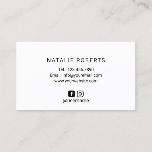 Nail Salon Modern Gold Poolse bottelaar Visitekaartje (Achterkant)