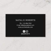 Nail Salon Modern Gold Poolse bottelaar Visitekaartje (Achterkant)