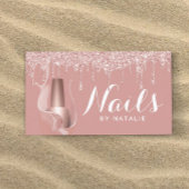 Nail Salon Modern Roos Gold Drivers Manicurist Visitekaartje